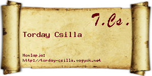 Torday Csilla névjegykártya