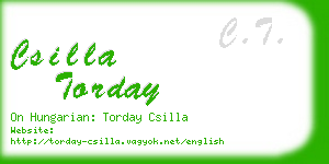 csilla torday business card